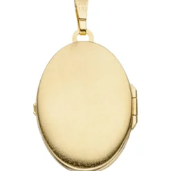 Medaillon Anhänger 21,5x30,8mm zum Öffnen 333 Gold Gelbgold rhodiniert
