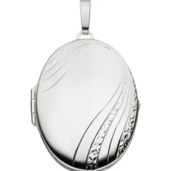 Medaillon Anhänger 27,8x39,8mm zum Öffnen 925 Silber Sterlingsilber oval Unisex