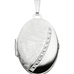 Medaillon Anhänger 21,6x30,9mm zum Öffnen aus 925 Silber oval Halsschmuck