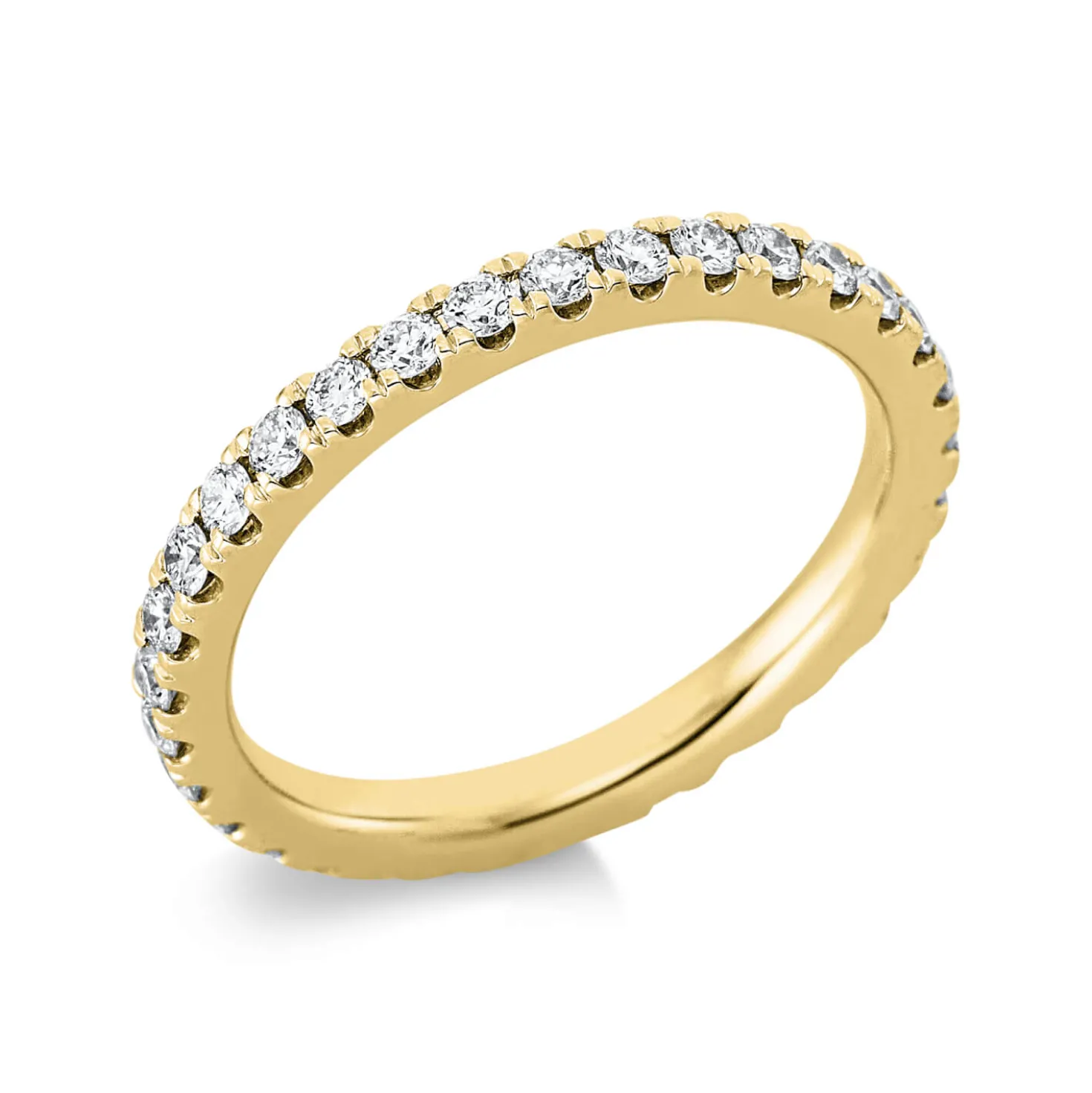 Memoire Ring aus 585 Gold Gelbgold 30 Brillanten 0,76ct TW-SI B:2,4mm