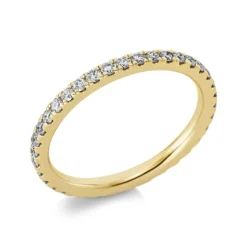 Memoire Ring aus 585 Gold Gelbgold 35 Brillanten 0,56ct TW-SI B:2mm
