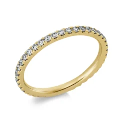 Memoire Ring aus 750 Gold Gelbgold 36 Brillanten 0,45ct TW-SI B:1,9mm