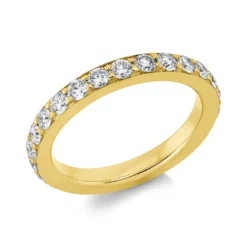 Memoire Ring aus 750 Gold Gelbgold 26 Brillanten 1,51ct TW-SI B:3mm