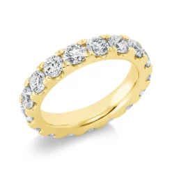 Memoire Ring aus 585 Gold Gelbgold 16 Brillanten 3,78ct TW-SI B:4,3mm