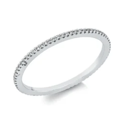 Memoire Ring aus 750 Gold Weißgold 70 Brillanten 0,13ct TW-SI B:1,3mm
