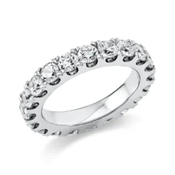 Memoire Ring aus 585 Gold Weißgold 19 Brillanten 2,77ct TW-SI B:3,7mm