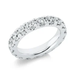 Memoire Ring aus 585 Gold Weißgold 16 Brillanten 3,05ct TW-SI B:4,3mm