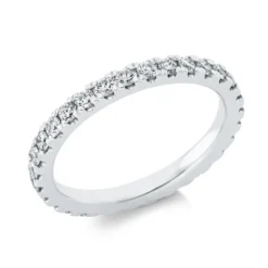 Memoire Ring aus 750 Gold Weißgold 28 Brillanten 0,79ct TW-SI B:2,5mm