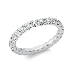 Memoire Ring aus 750 Gold Weißgold 24 Brillanten 1,63ct TW-SI B:3mm