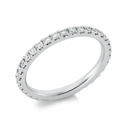 Memoire Ring aus 585 Gold Weißgold 31 Brillanten 0,65ct TW-SI B:2,1mm