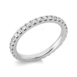 Memoire Ring aus 585 Gold Weißgold 30 Brillanten 0,76ct TW-SI B:2,4mm