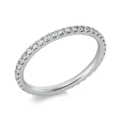 Memoire Ring aus 750 Gold Weißgold 36 Brillanten 0,44ct TW-SI B:1,9mm