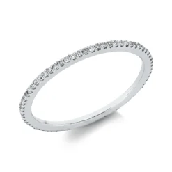 Memoire Ring aus 750 Gold Weißgold 68 Diamanten 0,21ct TW-SI B:1mm