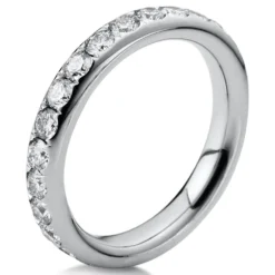 Memoire Ring aus 750 Gold Weißgold 32 Brillanten 1,02ct TW-SI B:2,9mm