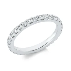 Memoire Ring aus 585 Gold Weißgold 29 Brillanten 1ct TW-SI B:2,6mm