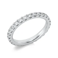 Memoire Ring aus 750 Gold Weißgold 26 Brillanten 1,21ct TW-SI B:2,7mm
