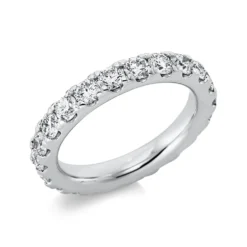 Memoire Ring aus 750 Gold Weißgold 22 Brillanten 2,47ct TW-SI B:3,5mm
