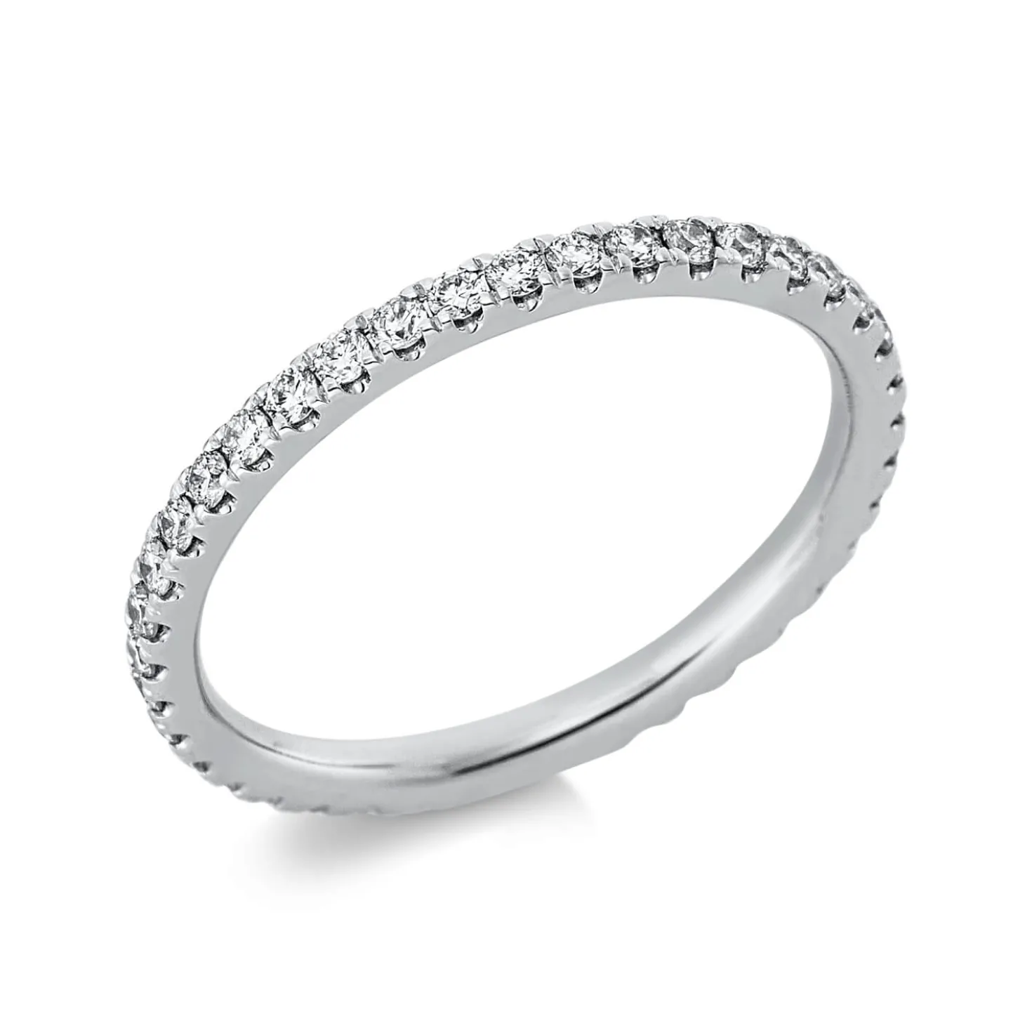 Memoire Ring aus 585 Gold Weißgold 36 Brillanten 0,45ct TW-SI B:1,9mm