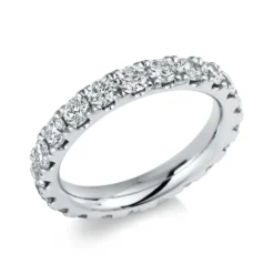 Memoire Ring aus 750 Gold Weißgold 20 Brillanten 2,39ct TW-SI B:3,6mm