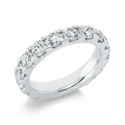 Memoire Ring aus 585 Gold Weißgold 16 Brillanten 3,75ct TW-SI B:4,3mm