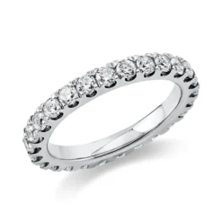 Memoire Ring aus 585 Gold Weißgold 26 Brillanten 1,47ct TW-SI B:2,8mm