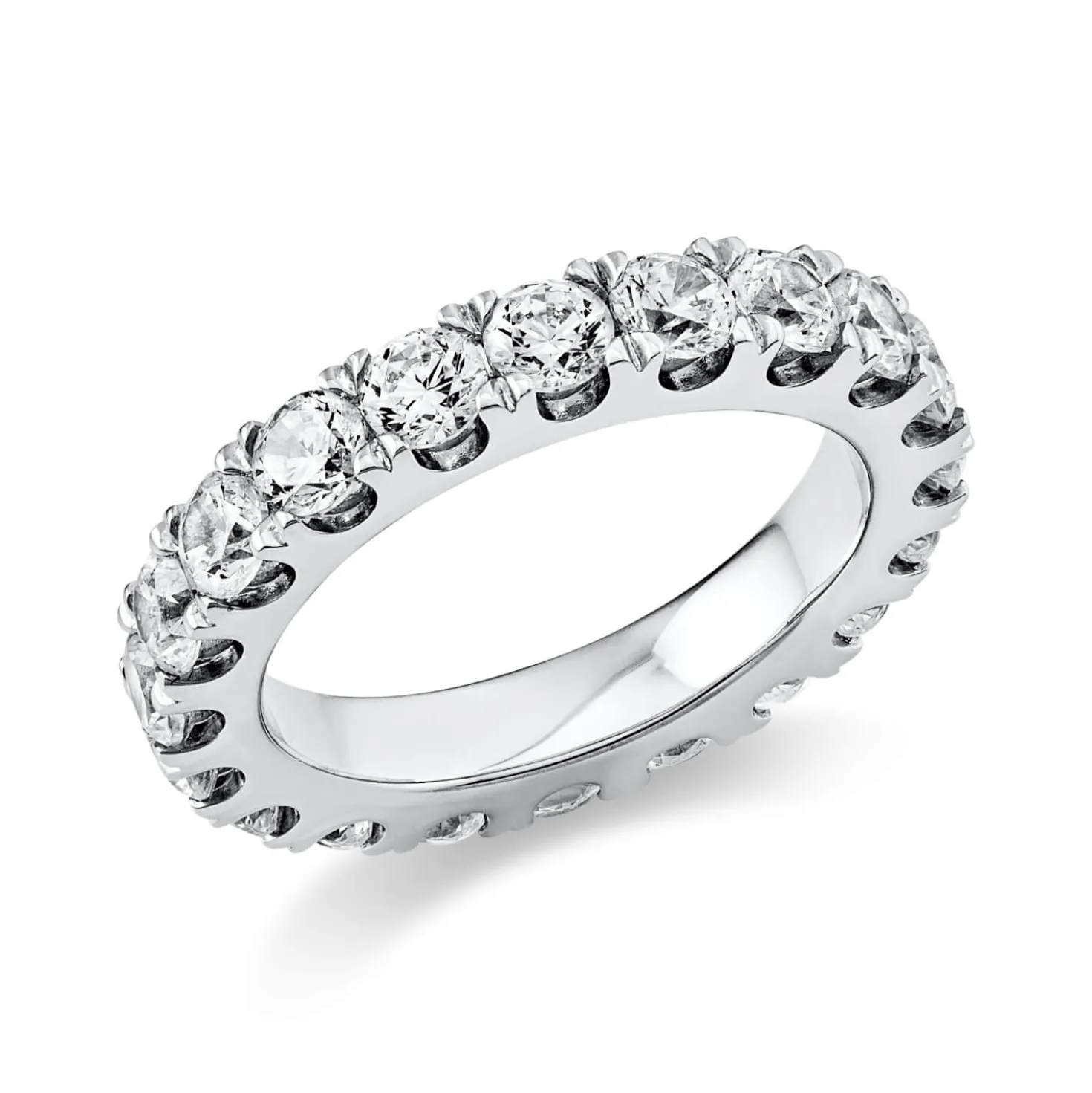 Memoire Ring aus 950 Platin 19 Brillanten 2,76ct TW-SI B:3,7mm