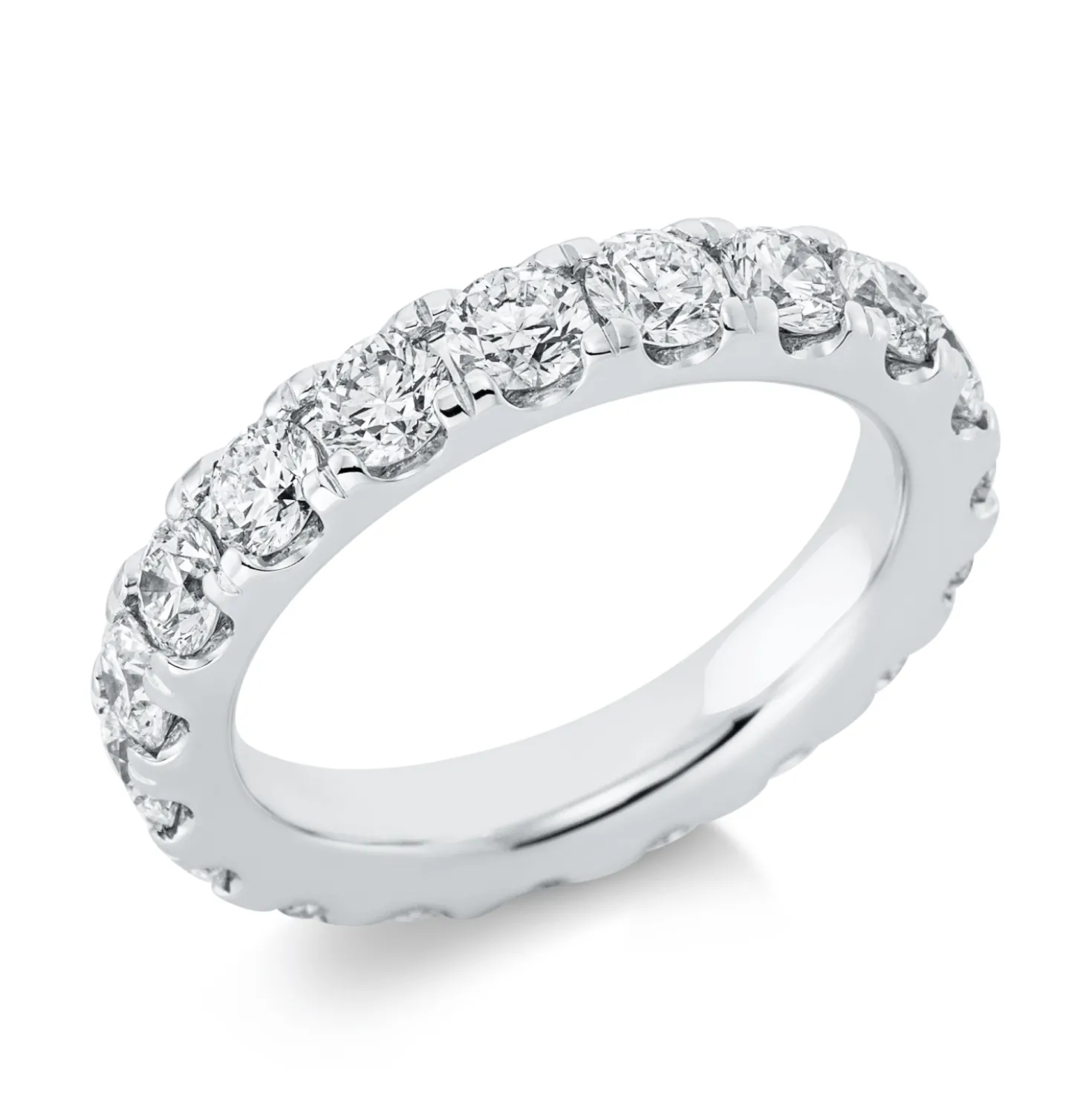 Memoire Ring aus 950 Platin 17 Brillanten 2,95ct TW-SI B:4mm