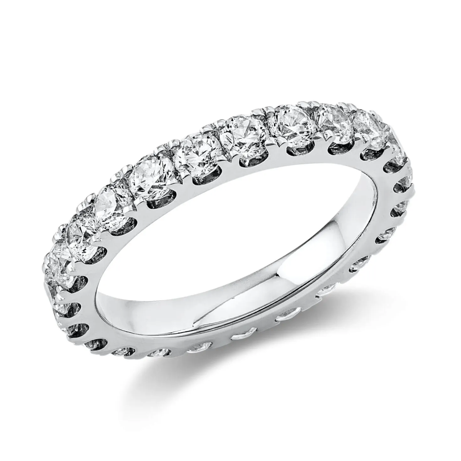 Memoire Ring aus 950 Platin 22 Brillanten 1,88ct TW-SI B:3mm