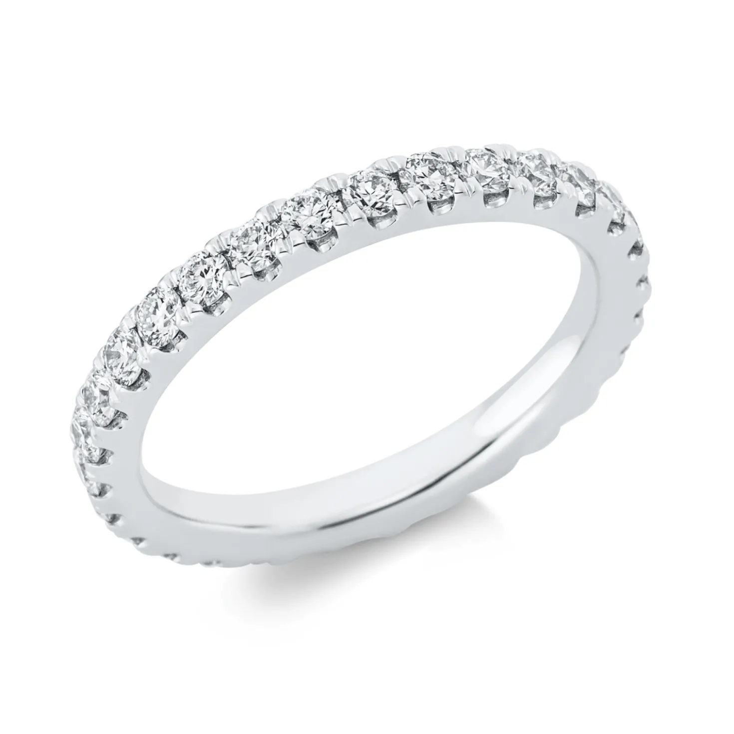 Memoire Ring aus 950 Platin 29 Brillanten 1ct TW-SI B:2,6mm