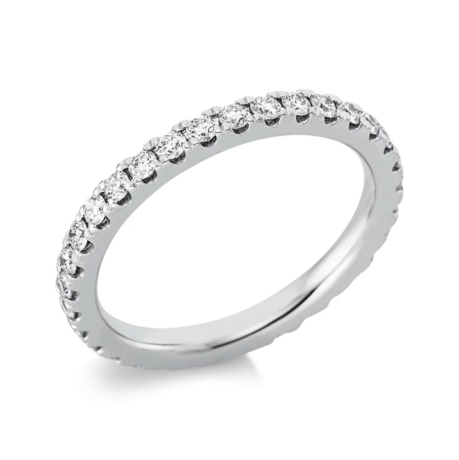 Memoire Ring aus 950 Platin 31 Brillanten 0,81ct TW-SI B:2,4mm