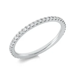 Memoire Ring schmal aus 950 Platin 40 Brillanten 0,37ct TW-SI B:1,7mm