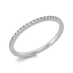 Memoire Ring schmal aus 750 Weißgold 44 Brillanten 0,27ct TW-SI B:1,7mm