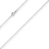 1mm Ankerkette diamantiert Collier aus 375 Gold Weißgold 50cm mit Zwischenöse