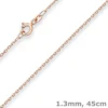 1,3mm Ankerkette diamantiert Collier Halskette aus 585 Gold Rotgold 45cm