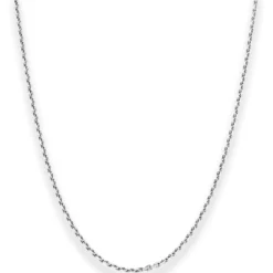 1,9mm Ankerkette diamantiert Collier Halskette aus 925 Silber rhodiniert 42cm