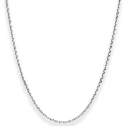 1,9mm Ankerkette diamantiert Collier Halskette aus 925 Silber rhodiniert 40cm