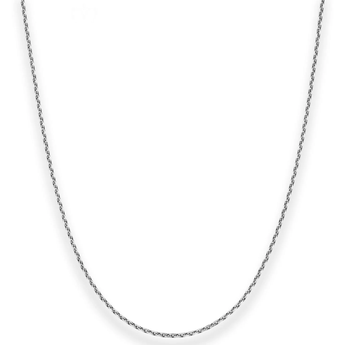 1,7mm Ankerkette diamantiert Collier Halskette aus 925 Silber rhodiniert 70cm