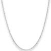 2mm Ankerkette diamantiert Collier Halskette aus 925 Silber rhodiniert 60cm