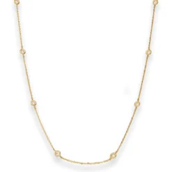 1,2mm Ankerkette diamantiert Kette Collier aus 750 Gold Gelbgold 38cm Zirkonia