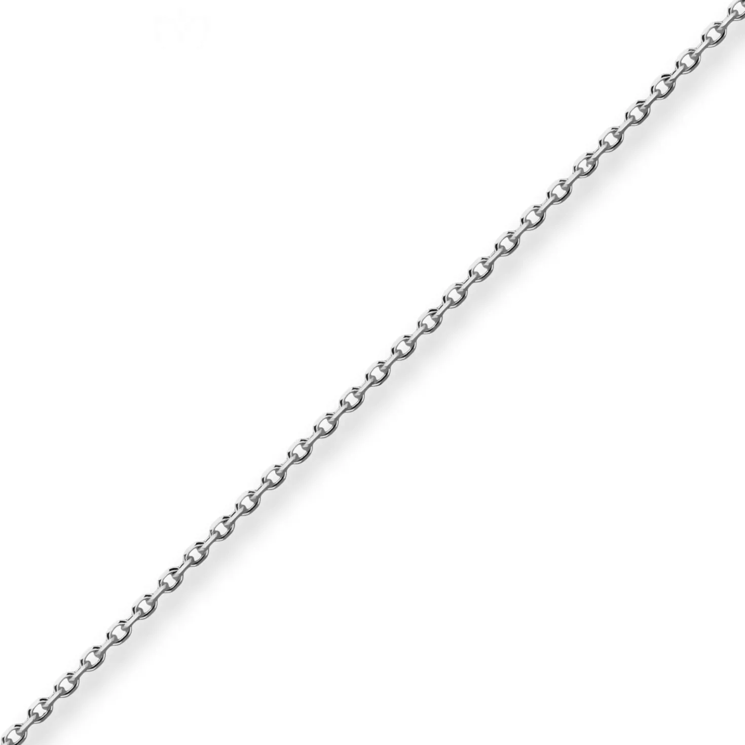 1,3mm Ankerkette diamantiert Kette Collier Halskette aus 585 Gold Weißgold 50cm