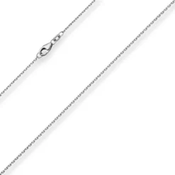1,3mm Ankerkette diamantiert Kette Collier Halskette aus 585 Gold Weißgold 50cm