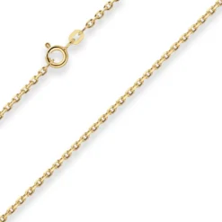 1,9mm Ankerkette diamantiert Kette Collier Halskette aus 585 Gold Gelbgold 50cm