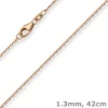 1,3mm Ankerkette diamantiert Kette Collier Halskette aus 750 Gold Rotgold 42cm