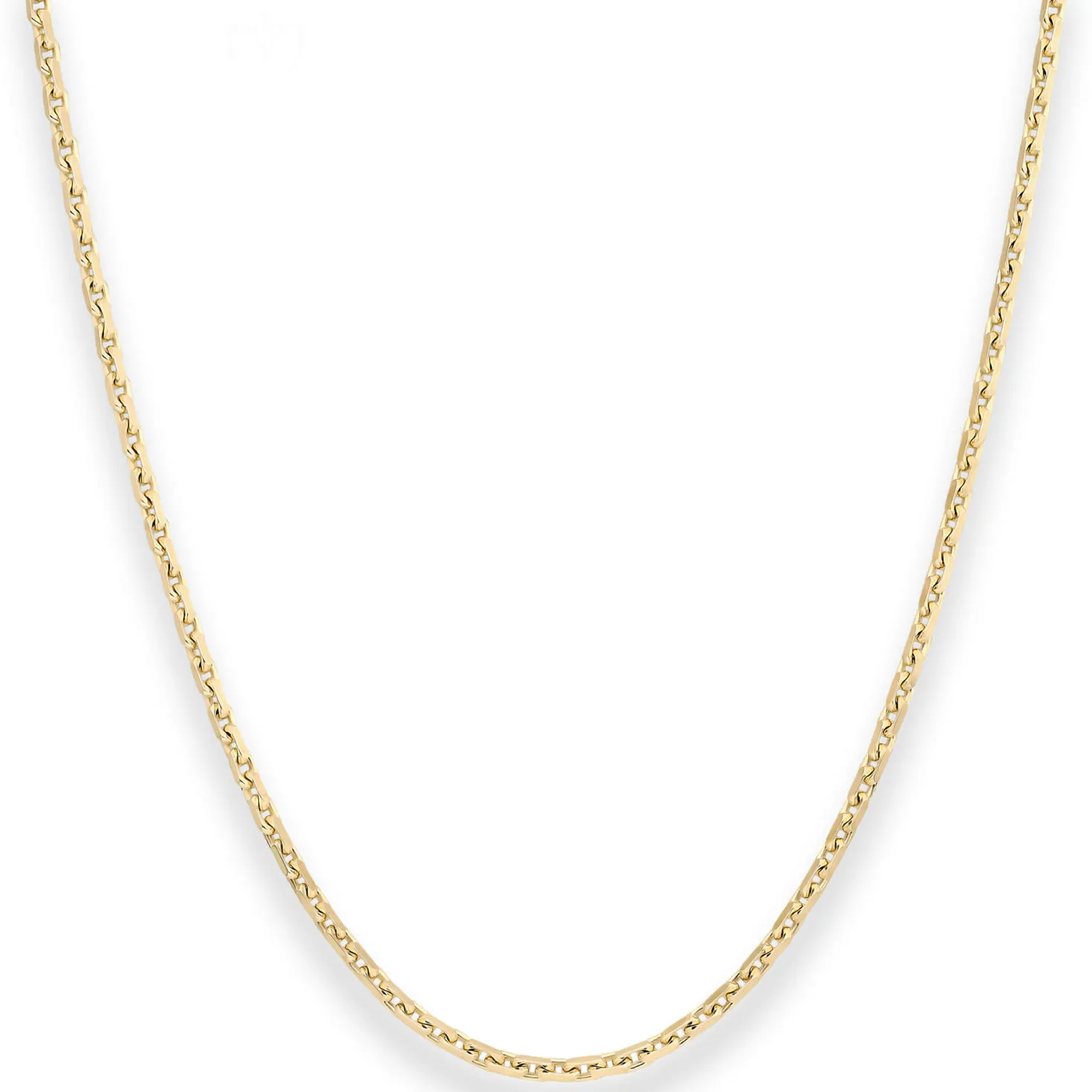 2mm Ankerkette diamantiert Kette Collier Halskette aus 333 Gold Gelbgold 50cm