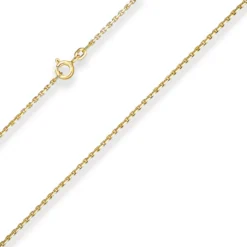 1,3mm Ankerkette diamantiert Kette Collier Halskette aus 333 Gold Gelbgold 50cm