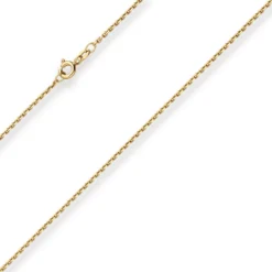 1,7mm Ankerkette diamantiert Kette Collier Halskette aus 333 Gold Gelbgold 55cm