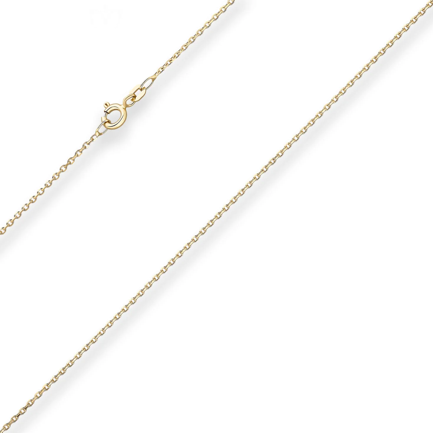 1,3mm Ankerkette diamantiert Kette Collier Halskette aus 585 Gold Gelbgold 36cm