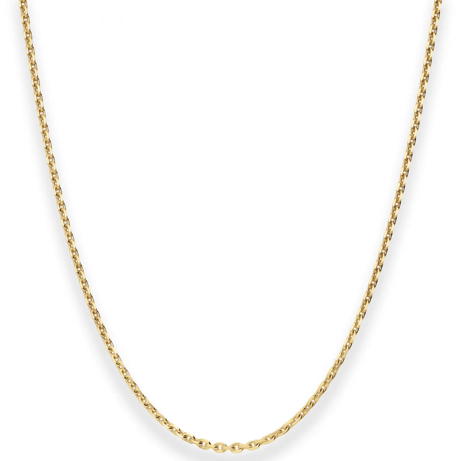 1,9mm Ankerkette diamantiert Kette Collier Halskette aus 375 Gold Gelbgold 60cm