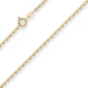 1,9mm Ankerkette diamantiert Kette Collier Halskette aus 585 Gold Gelbgold 60cm