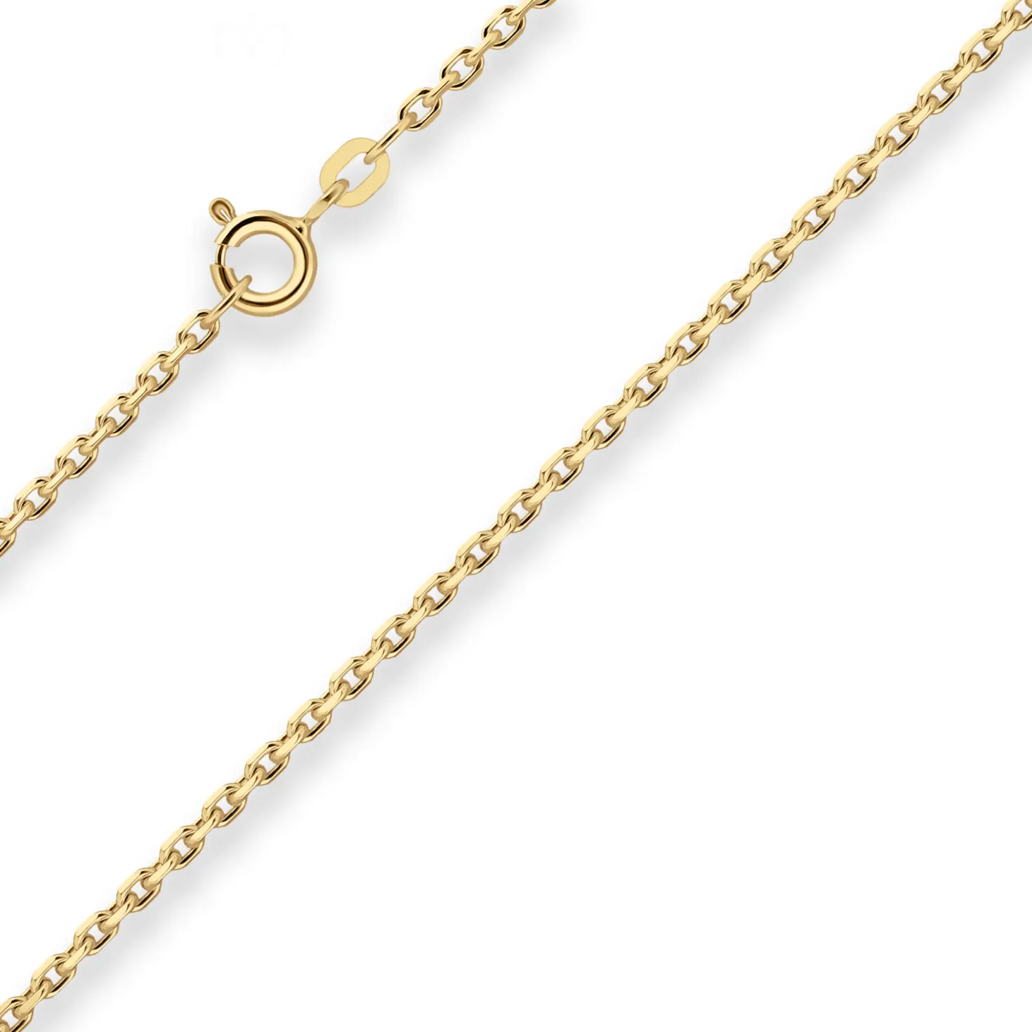 1,9mm Ankerkette diamantiert Kette Collier Halskette aus 585 Gold Gelbgold 60cm